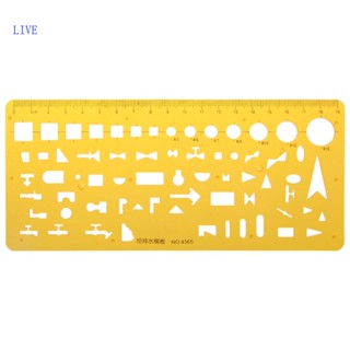 Live K แม่แบบไม้บรรทัดเรซิน ระบายน้ํา สําหรับวาดภาพ ออกแบบระบบน้ํา