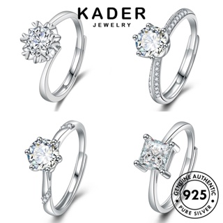 Kader Jewelry แหวนเงิน 925 ประดับเพชรโมอิส เรียบง่าย สําหรับผู้หญิง M065