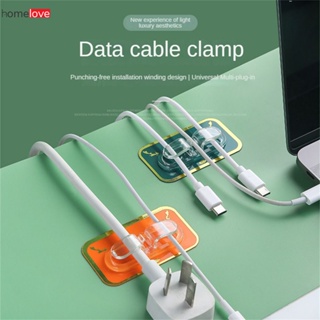 Desktop Fixed Wire Managerdata Cable Light Line Fixed Manager Hub คลิปยึดสายซิลิโคน Data Wire Winder Cable Holder homelove