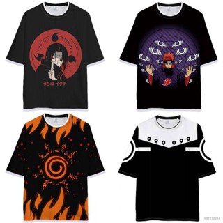 Si เสื้อยืดแขนสั้นลําลอง ทรงหลวม พิมพ์ลายอนิเมะนารูโตะ Itachi พลัสไซซ์ แฟชั่นสําหรับผู้ชาย และผู้หญิง