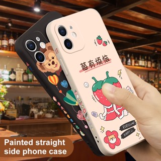 เคสโทรศัพท์ซิลิโคน PU แบบนิ่ม ลายการ์ตูนหมี กันกระแทก สําหรับ Samsung Galaxy M32 M12 Note 10 20 A73 A32 M52 A12 S21 J7 Prime