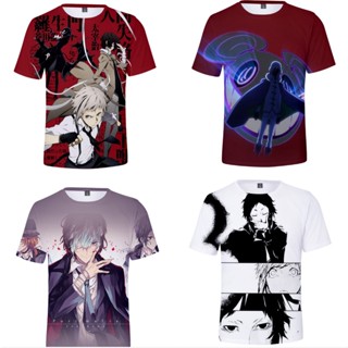 Ellen Bungo Stray Dogs เสื้อยืดลําลอง แขนสั้น คอสเพลย์ พลัสไซซ์ แฟชั่น สําหรับทุกเพศ 3D Edogawa Ranpo