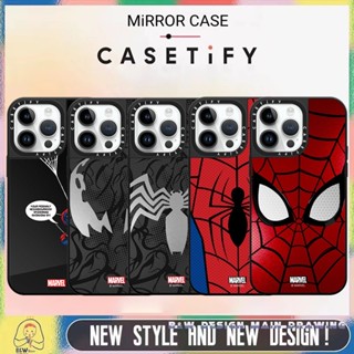 Co เคสโทรศัพท์มือถือกระจก กันกระแทก ลาย Marvel Spider Man Venom สําหรับ IPhone14 13 12 11 Pro Max