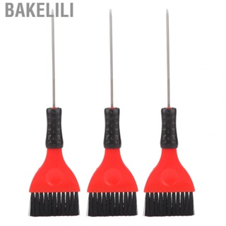 Bakelili 3Pcs  Brush Stainless Steel Pin Nylon Bristles Detachable Easy HPT