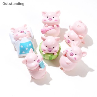 Outstanding ใหม่ ตุ๊กตาหมู แตงโม 3D ขนาดเล็ก น่ารัก สําหรับตกแต่งบ้าน โต๊ะ เคสโทรศัพท์ DIY