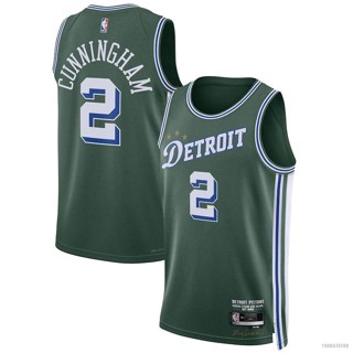 เสื้อกีฬาบาสเก็ตบอล NP2 22-23 NBA Jersey Detroit Pistons Cunningham พลัสไซซ์ สําหรับผู้ชาย และผู้หญิง PN2