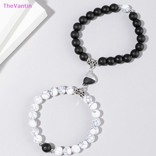 Thevantin 2 ชิ้น สร้อยข้อมือคู่ แม่เหล็ก คู่ Ch จี้ สร้อยข้อมือ มิตรภาพ แฟชั่น เครื่องประดับ เครื่องประดับ วันวาเลน ชุดสินค้าดี