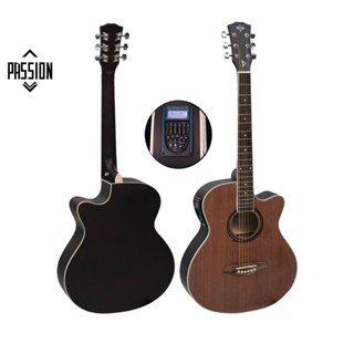 (ส่งทุกวัน) กีต้าร์โปร่งไฟฟ้า 40นิ้ว กีต้ารโปร่งไฟฟ้า Passion PS-402C สี MG
