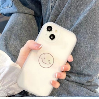 เคสโทรศัพท์มือถือ ซิลิโคนนิ่ม TPU ใส กันกระแทก ลายหน้ายิ้ม สําหรับ iPhone 11 14 Pro 12 13 Mini XS Max X XR 7 8 6 6S Plus SE2020