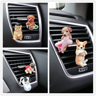 Puppy Car Decoration Auto Perfume Car Aromatherapy Air Conditioner Air Outlet Clip Fragrance Car Interior Decoration Supplies Cute Car Decoration  car interior accessories