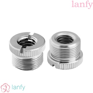 LANFY อะแดปเตอร์แปลงไมโครโฟน พลาสติก ทองแดง 3/8 นิ้ว เป็น 5/8 นิ้ว ตัวผู้ 3/8 เกลียว 5/8