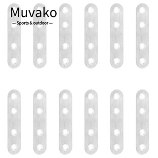 Muvako ตัวยึดตรง สเตนเลส 3 นิ้ว X 0.7 นิ้ว ไม่ซีดจาง สีเงิน สําหรับเฟอร์นิเจอร์ 12 ชิ้น