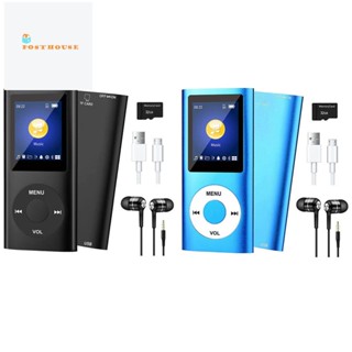 เครื่องเล่นเพลง MP3 บลูทูธ 5.0 พร้อมการ์ด TF 32GB FM หูฟัง HiFi แบบพกพา