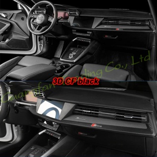 สติกเกอร์คาร์บอนไฟเบอร์ 3D 5D สําหรับติดตกแต่งคอนโซลกลางรถยนต์ Audi A3 8Y 2020-2021