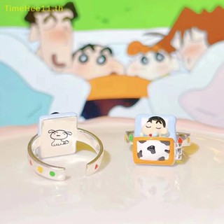 Timehee แหวนคู่รัก ลายการ์ตูนชินจัง ปรับได้ แฟชั่น 1 ชิ้น