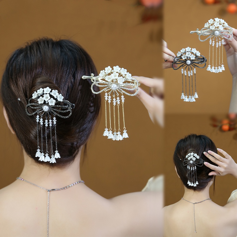 2024 สไตล ์ ใหม ่ กิ ๊ บผมสีทองสาวฤดูร ้ อนอารมณ ์ ดอกไม ้ คลิป Headdress
