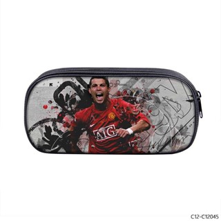 Ganyu Cristiano Ronaldo Football Interlayer กล่องดินสอ ปากกา เครื่องเขียน ความจุขนาดใหญ่ สําหรับนักเรียน