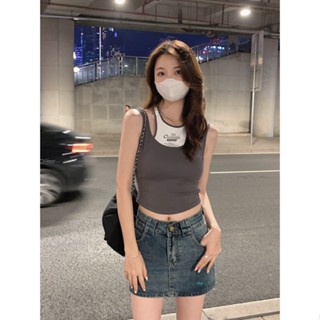 Suxi เสื้อยืดลําลอง แขนกุด ทรงสลิมฟิต แฟชั่นฤดูร้อน สําหรับเด็กผู้หญิง