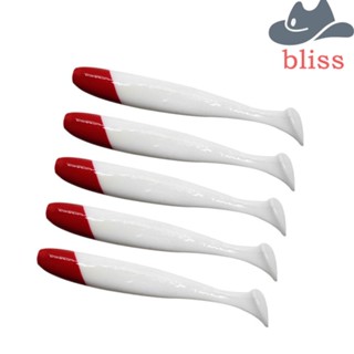 BLISS เหยื่อตกปลา แบบนิ่ม หัวสีแดง สีขาว 5.5 6.3 7 9 12 ซม. 10 ชิ้น