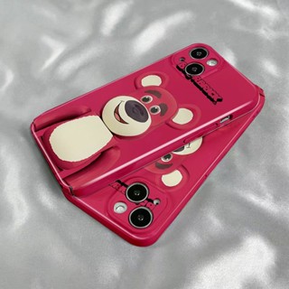 เคสโทรศัพท์มือถือ ลายหมีสตรอเบอร์รี่น่ารัก รวมทุกอย่าง สําหรับ Apple iPhone13 14pro 711 max 8p DO3L