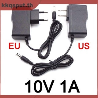 อะแดปเตอร์แปลงปลั๊กพาวเวอร์ซัพพลาย 10V 1A AC DC 10Volt 1000ma สําหรับสวิตช์ชาร์จกล้องวงจรปิด 5.5 มม. X2.5 มม. ปลั๊ก US EU 100-240V THK2