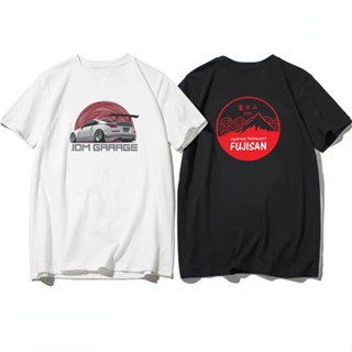 เสื้อยืดแขนสั้น ผ้าฝ้าย พิมพ์ลายรถยนต์ JDM Attitude Engine Monster สําหรับผู้ชาย