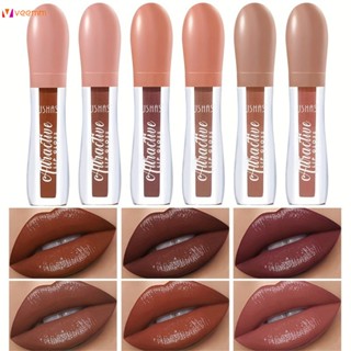 Ushas6 Color Matte Velvet Lip Glaze ลิปกลอส Lasting Liquid Lipstick Cup veemm