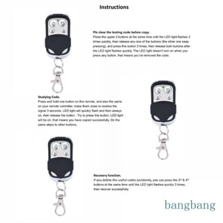 Bang รีโมตควบคุมประตูโรงรถ 4 ปุ่ม 433MHZ สําหรับประตูโรงรถ