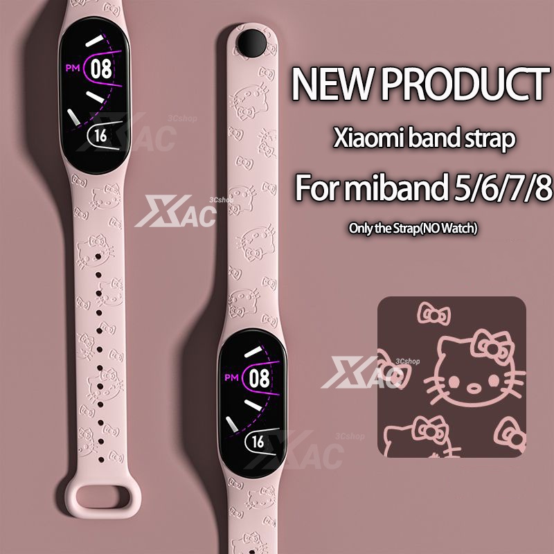 สําหรับ Xiaomi Mi Band 9 8 7 6 miband 6 สาย 3D เลเซอร์นูนเปลี่ยนสายรัดข้อมือสร้อยข้อมือซิลิโคนสําหรับ Xiaomi Band 8 สาย miband 6 miband 7 สาย ราคา ถูกที่สุด ดีลบีเคเค แกลเลอรีภาพที่ 9