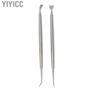 Yiyicc 2 Metal Eyelash Comb Separator Coloring Tool Stainless Steel