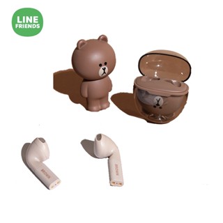 Line Friends LFT07 ชุดหูฟังบลูทูธไร้สาย BLE V5.0+EDR กันน้ํา ลดเสียงรบกวน สําหรับเล่นกีฬา