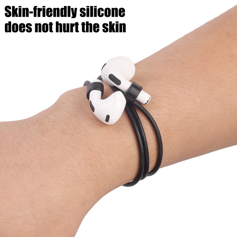 สายคล้องคอซิลิโคน ป้องกันการสูญหาย ขนาด 55 ซม. 70 ซม. แบบพกพา สําหรับหูฟังบลูทูธไร้สาย