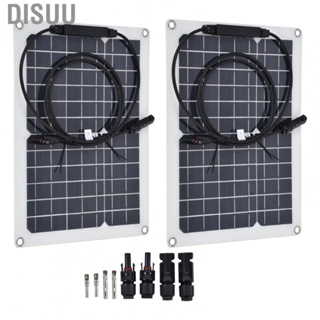 Disuu 2 Pcs Solar Panels Kit 15W Portable Monocrystalline Panel  RV US