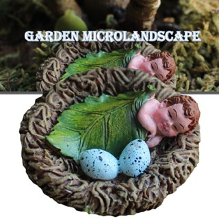 Cute Baby Bird Nest Landscape Ornament Statue Desktop Decoration Resin Statues