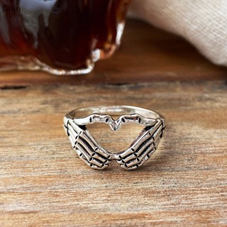 [Dhin] Vintage Ghost Finger Rings For Women Men Retro Classic Open End Claw Ring COD