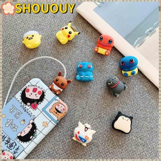 SHOUOUY ตัวถนอมสายชาร์จ USB ลายการ์ตูนอนิเมะ