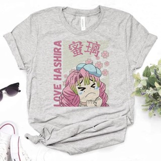 เสื้อยืด พิมพ์ลายการ์ตูนอนิเมะ Mitsuri สไตล์ญี่ปุ่น สําหรับผู้หญิง