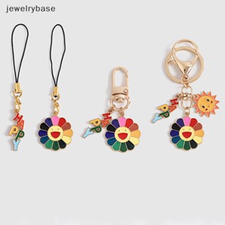 [jewelrybase] พวงกุญแจ จี้รูปดอกทานตะวัน ตัวอักษร พืช น่ารัก ของขวัญสําหรับผู้หญิง ผู้ชาย บูติก