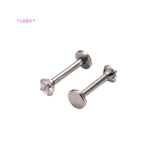 Luckybabys&gt; 2 ชิ้น เหล็กผ่าตัด Cz หุ่นยนต์ แหวนลิป เครื่องประดับริมฝีปาก เล็บ Tragus สตั๊ด ใหม่