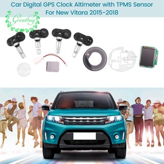 เครื่องวัดความเอียงนาฬิกาดิจิทัล GPS พร้อมเซนเซอร์ TPMS สําหรับ Suzuki New Vitara 2015-2018