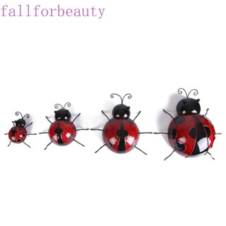 Fallforbeauty แมลงเต่าทองเหล็ก สีแดง ขนาดเล็ก สําหรับตกแต่งสวน