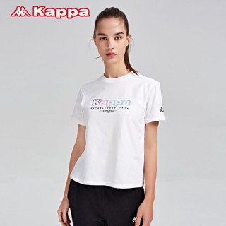 Kappa Kappa เสื้อยืดลําลอง แขนสั้น พิมพ์ลาย เหมาะกับการเล่นกีฬา สําหรับสตรี