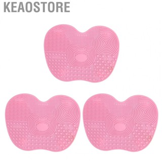 Keaostore Cosmetic Clean Brush Scrubber Pad  Makeup Mat Foldable 3pcs Portable for Beauty Salon