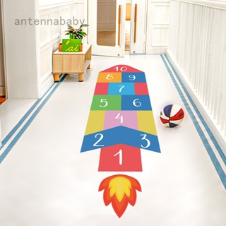 สติกเกอร์ดิจิทัล ลายการ์ตูนจรวด Hopscotch สําหรับติดตกแต่งพื้นห้องนอนเด็ก