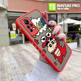 เคสซิลิโคนใส ขอบสี่เหลี่ยม ลายการ์ตูนชินจัง กันกระแทก สําหรับ Infinix Note 11 Pro Note 11S Note 12 G96 Note 12 Pro 5G