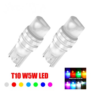 หลอดไฟเลี้ยวเซรามิค LED 3D T10 W5W WY5W กันน้ํา สําหรับติดป้ายทะเบียนรถยนต์ 2 ชิ้น