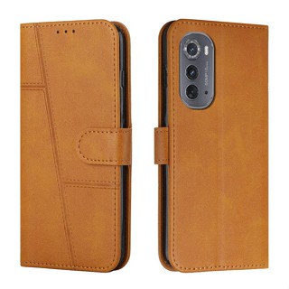 เคสหนัง ฝาพับ พร้อมช่องใส่บัตร สําหรับ Motorola Moto Edge 2022