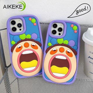 เคสโทรศัพท์มือถือ ซิลิโคนนิ่ม ปิดด้านหลัง ลายเด็กผู้ชายปากใหญ่น่ารัก 3D สําหรับ Vivo Y76 Y76s Y74s Y21 Y21S Y21A Y21T Y21E Y33S 4G Y52 Y72 Y93 Y91C Y1S Y11 Y12 Y13 Y17 Y15 IQOO Z5 Z3 Neo 5 SE