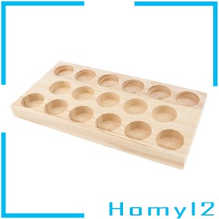 [HOMYL2] ชั้นวางขวดน้ํามันหอมระเหย แบบไม้ ขนาด 15 มล. 6 ชิ้น