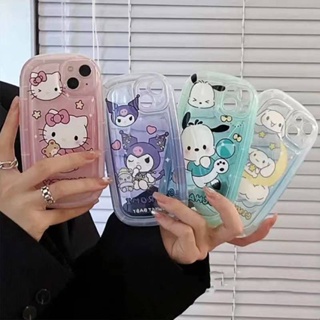 เคสโทรศัพท์มือถือซิลิโคน TPU ใส แบบนิ่ม ลายการ์ตูน Sanrio Pochacco Cinnamoroll Kuromi กันกระแทก สําหรับ iPhone 11 14 13 12 Pro XS Max X XR 7 8 Plus